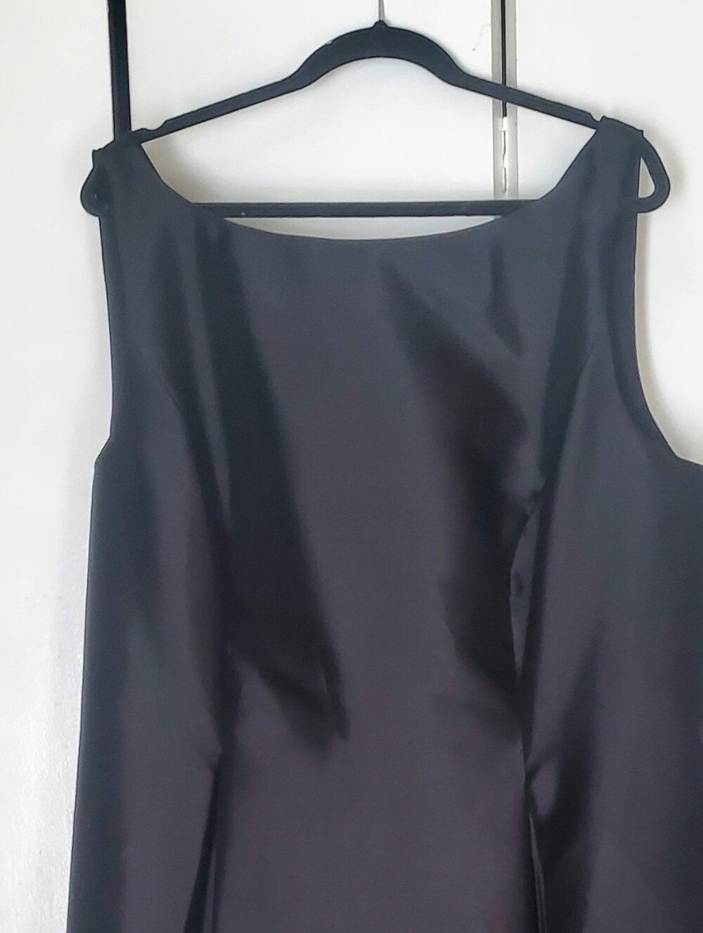 Adrianna Papell Black Satin Midi Dress - Picture 5 of 7